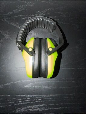 High-Visibility Neon Green Over-Ear Hearing Protectors